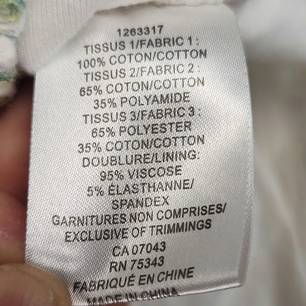 House of Harlow 1960 Floral Crop Blouse Womens M Blue Ruffle Cottagecore EUC - Picture 16 of 16